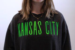 Green Kansas City Hi-low Hem Pullover