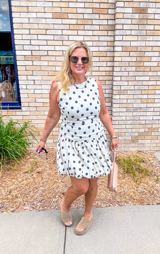 Frankie Polka Dot Sleeveless Bubble Dress