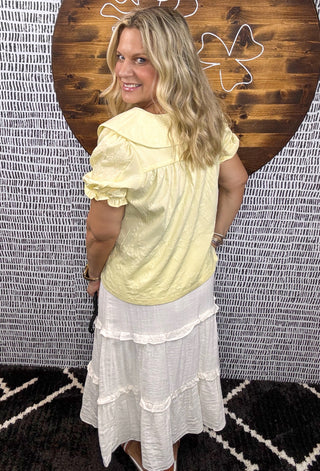 Jayla Ruffle Textured Skirt