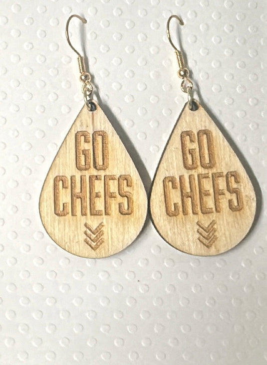 Wooden Go Chief Earring