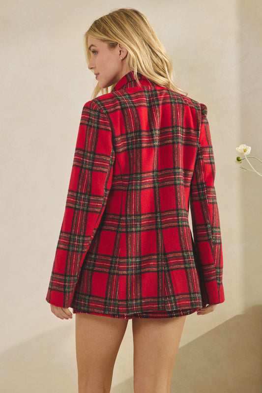 Holly Plaid Flannel Blazer