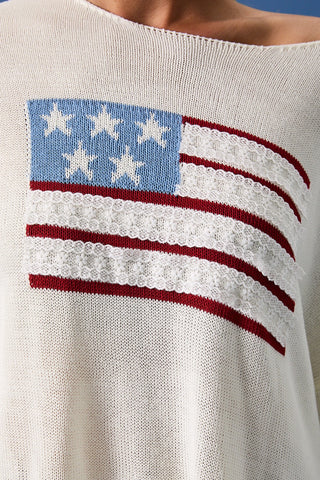 USA Flag Crew Neck Sweater