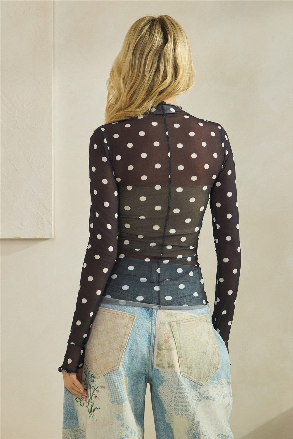 Sweet Spot Polka Dot Lace Top