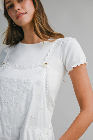 Ivory Eyelet Romper