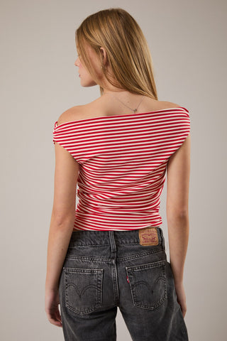 Harper Stripe Off Shoulder Top