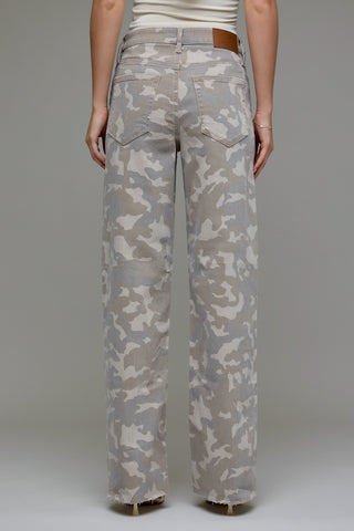 Logan Hidden Tan Camo High Rise Dad Jean