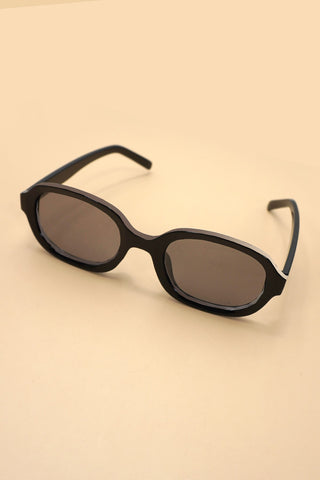Oversized Oval Retro Frame Sunglasses