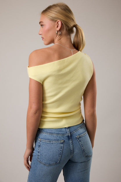 Layle Asymmetrical Neck Sweater Top