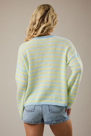 Camden Stripe Button Knit