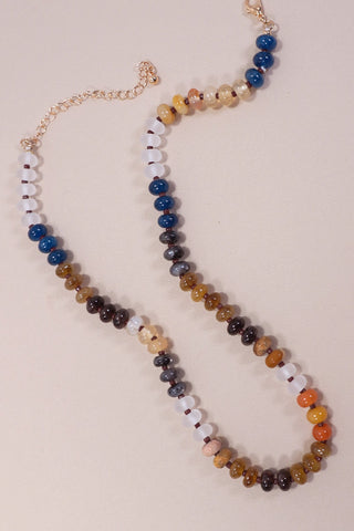 Agate Gemstone Beaded Necklace