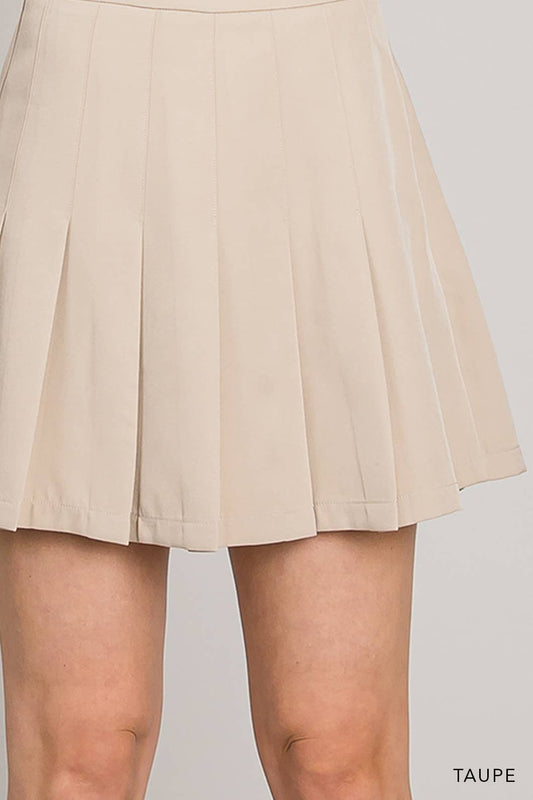 Pleated Detail Skirt with built in shorts