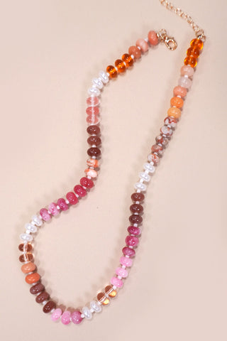 Agate Gemstone Beaded Necklace