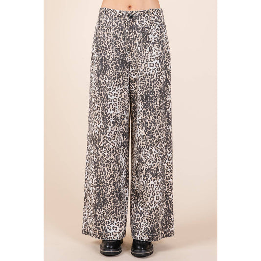 Leopard Wide Leg Pant