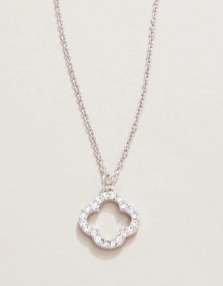 SLV Lucky One/Quatrefoil Necklace