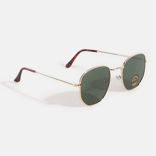 Polarized Metallic Retro  Frame Sunglasses