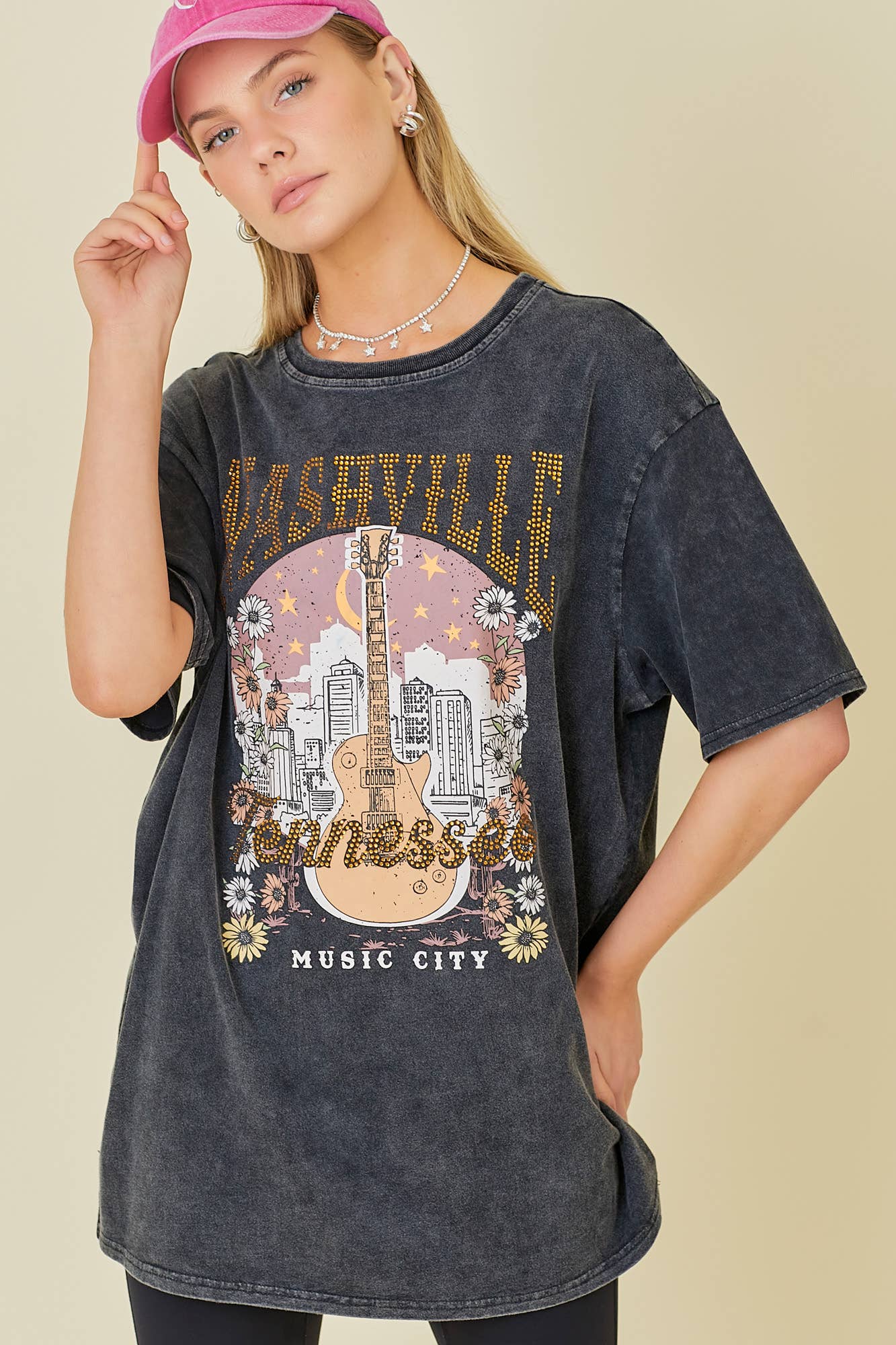 Acid Wash Nashville Graphic Tee