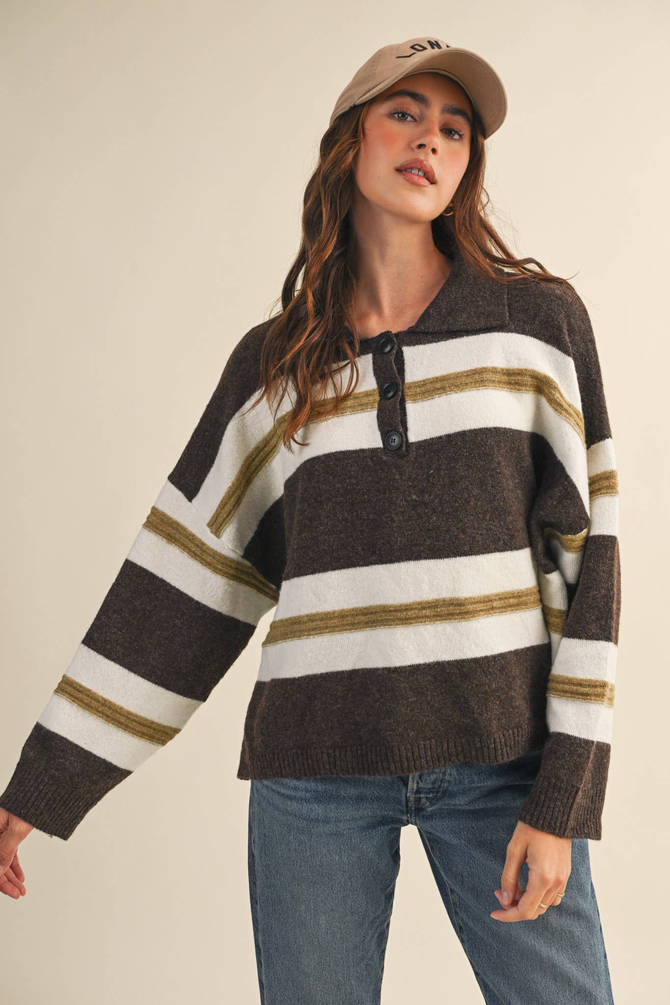 Striped  Rugby Sweater