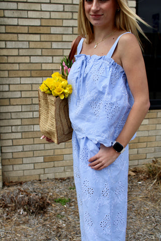 Sienna Striped Eyelet Tank