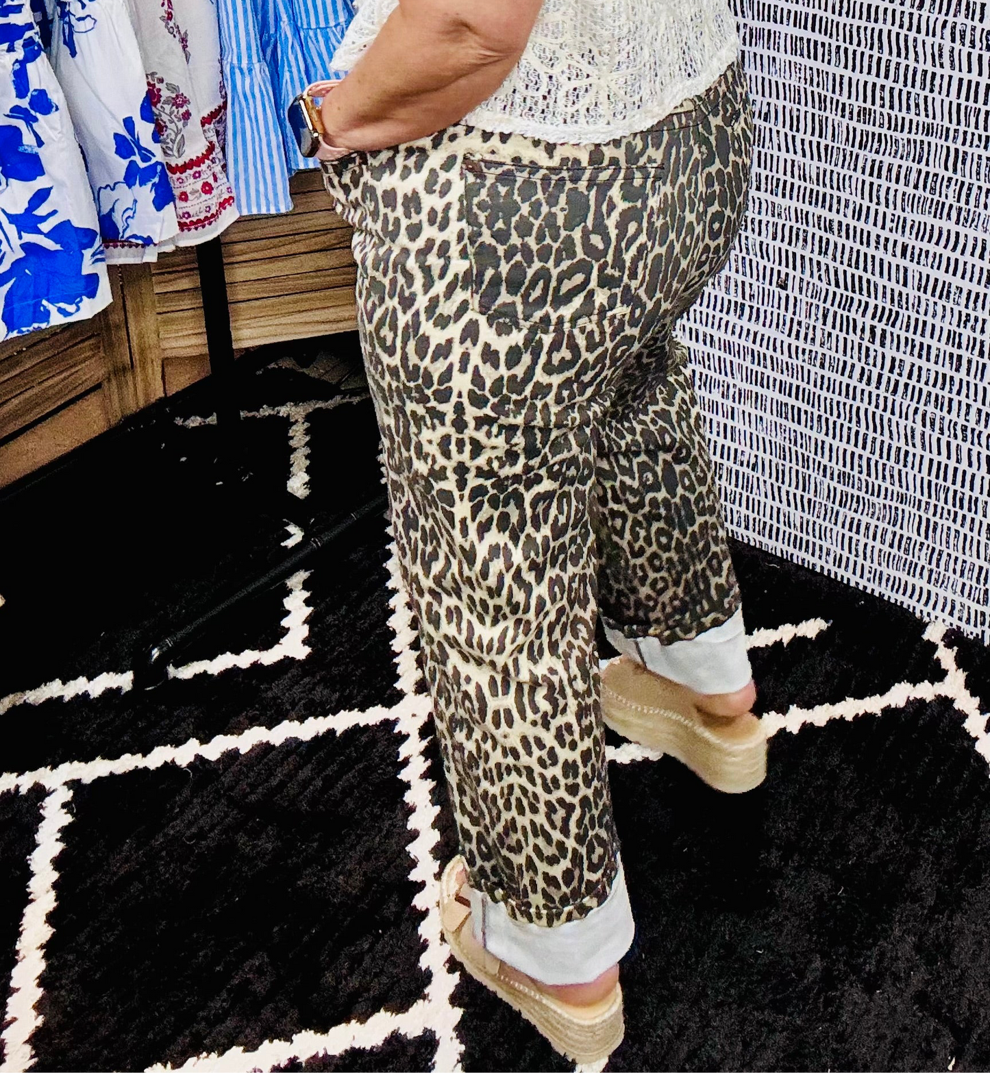 Macy Leopard Twill Pants