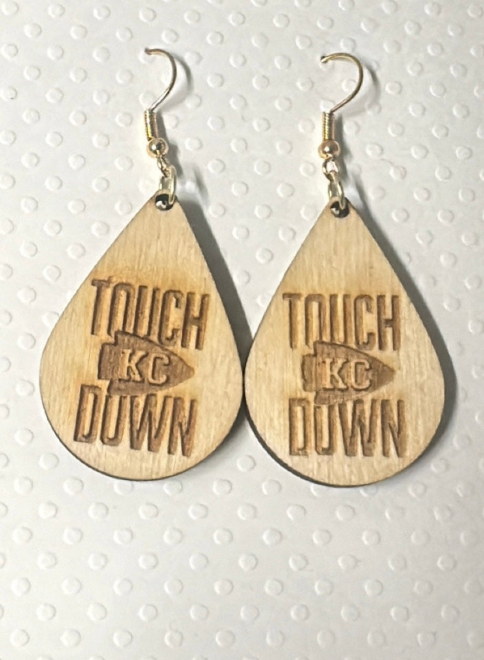 Wooden Touch Down Earring