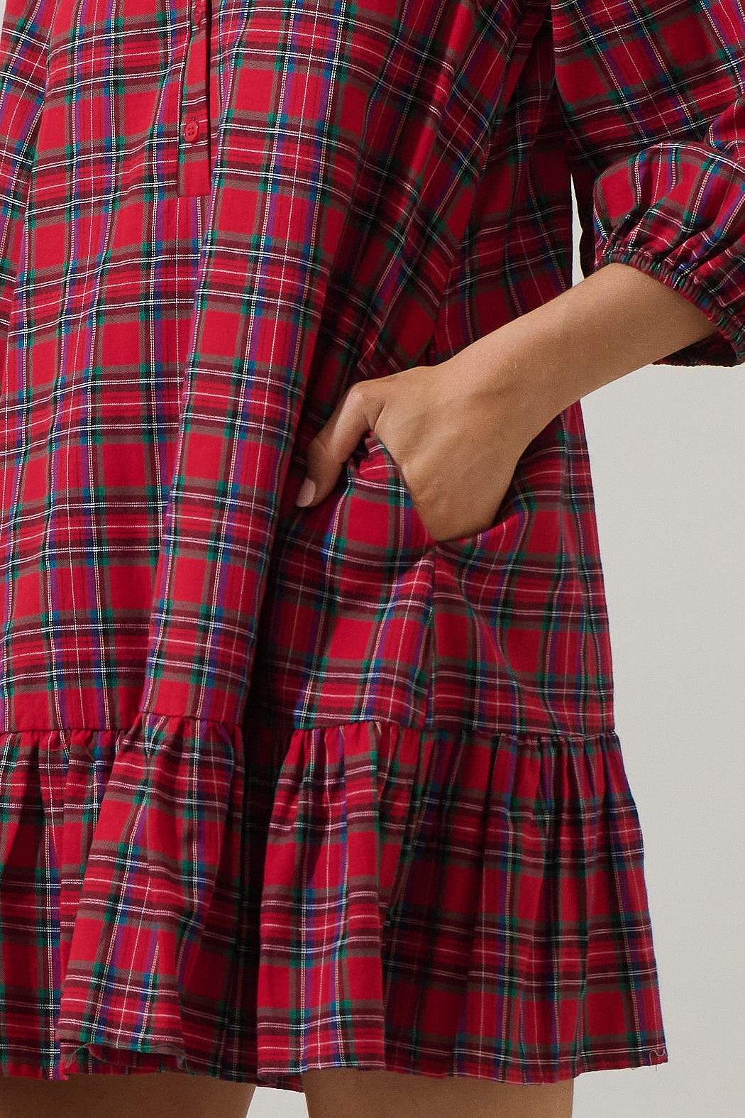 Arvada Plaid Deneta Shift Mini Dress