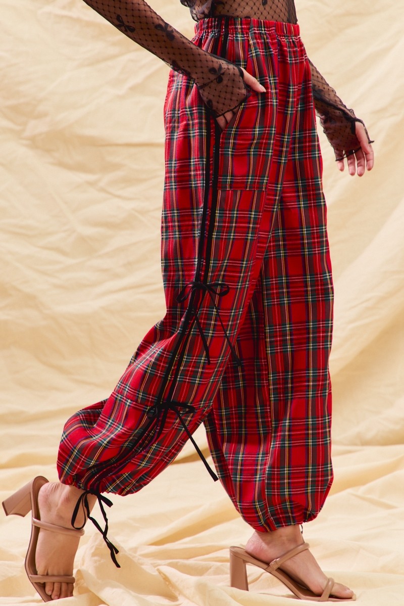 Christmas Checkered Plaid Jogger Track Pants