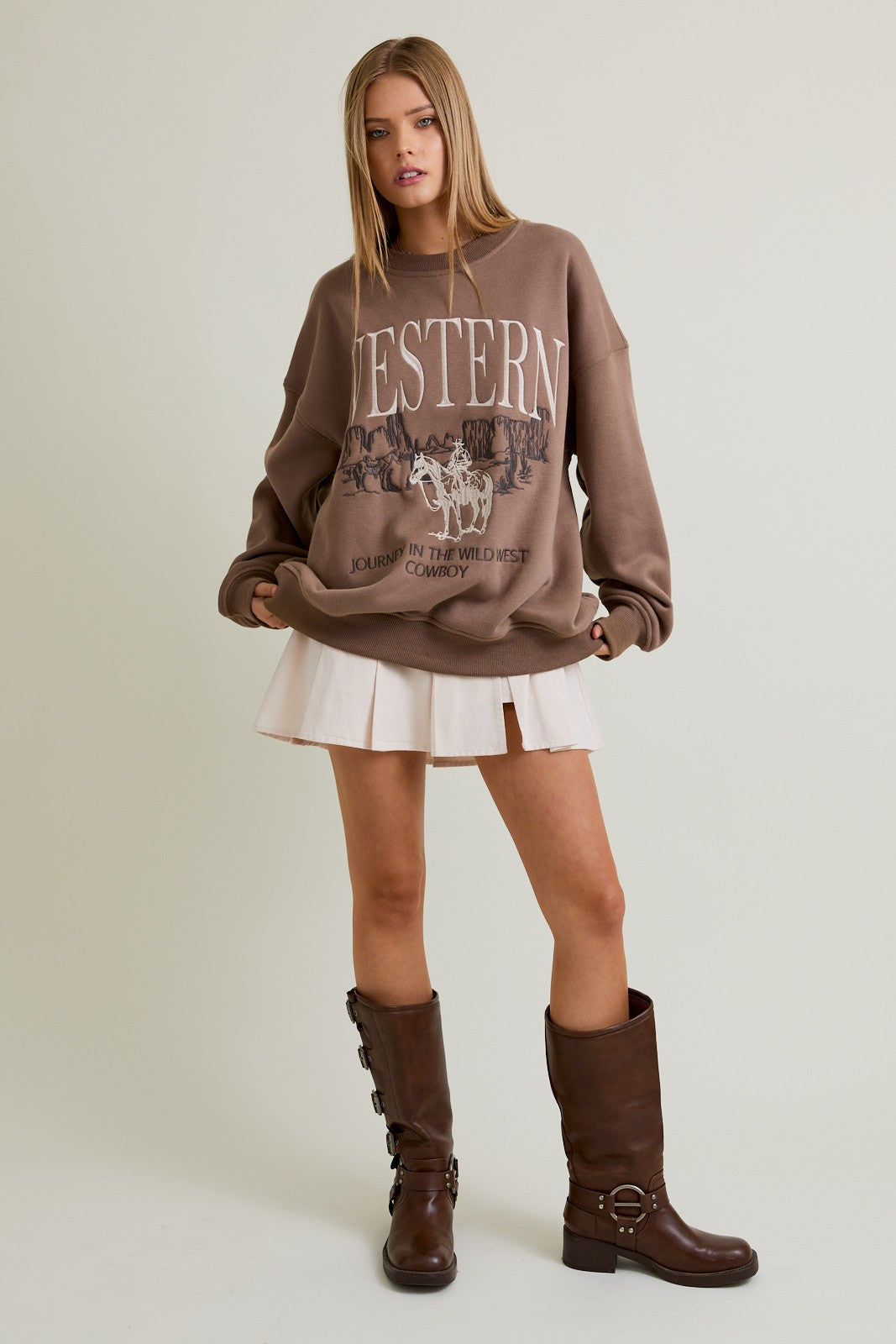 Western Cowboy Oversized Sweatshirt