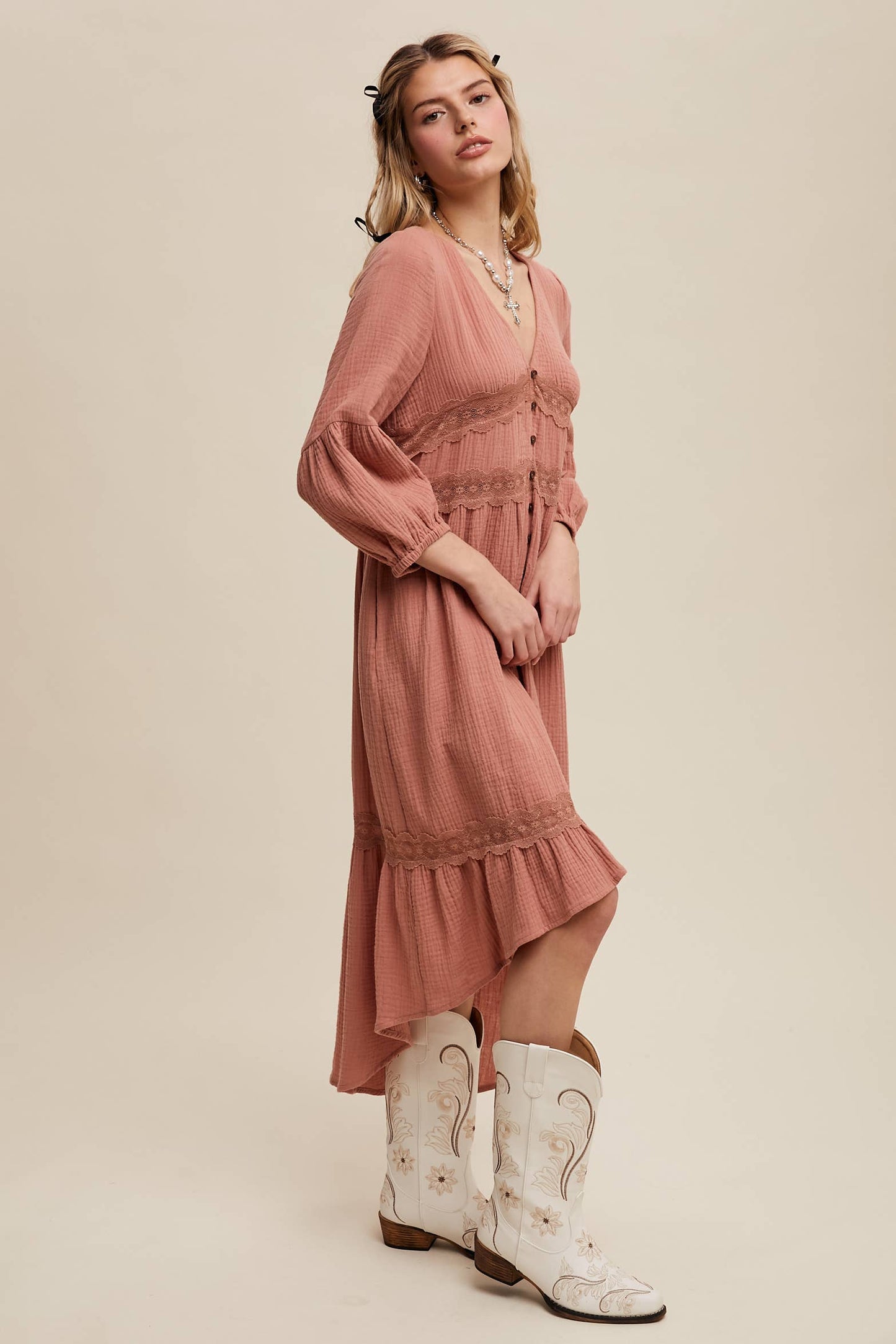Brenen Boho High-Low Dress