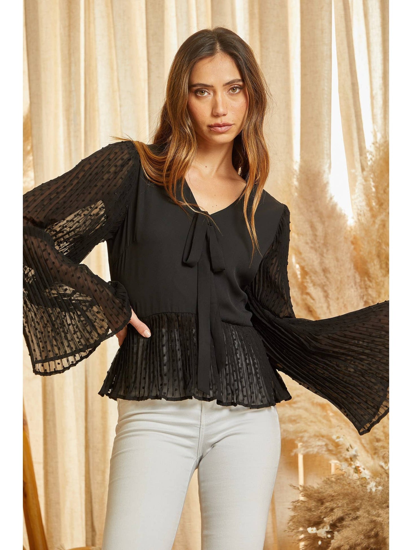 Pleated Detail Blouse