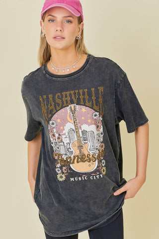 Acid Wash Nashville Graphic Tee