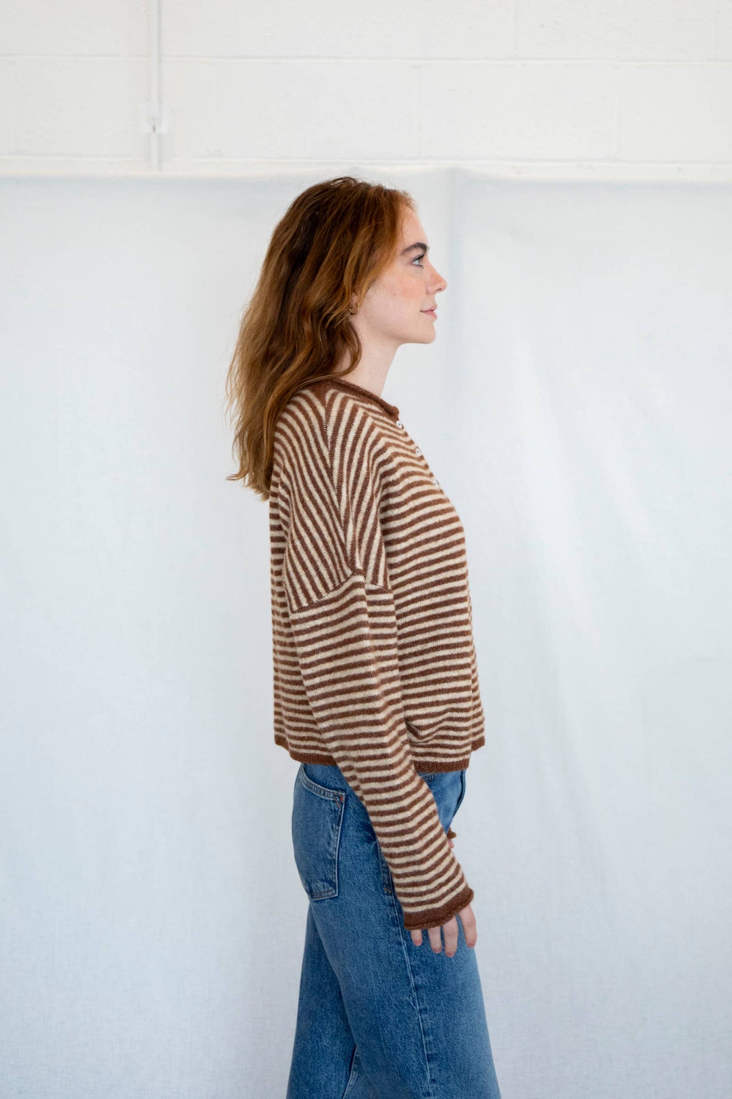 Abby Rose Piper Cardigan - Mini Striped