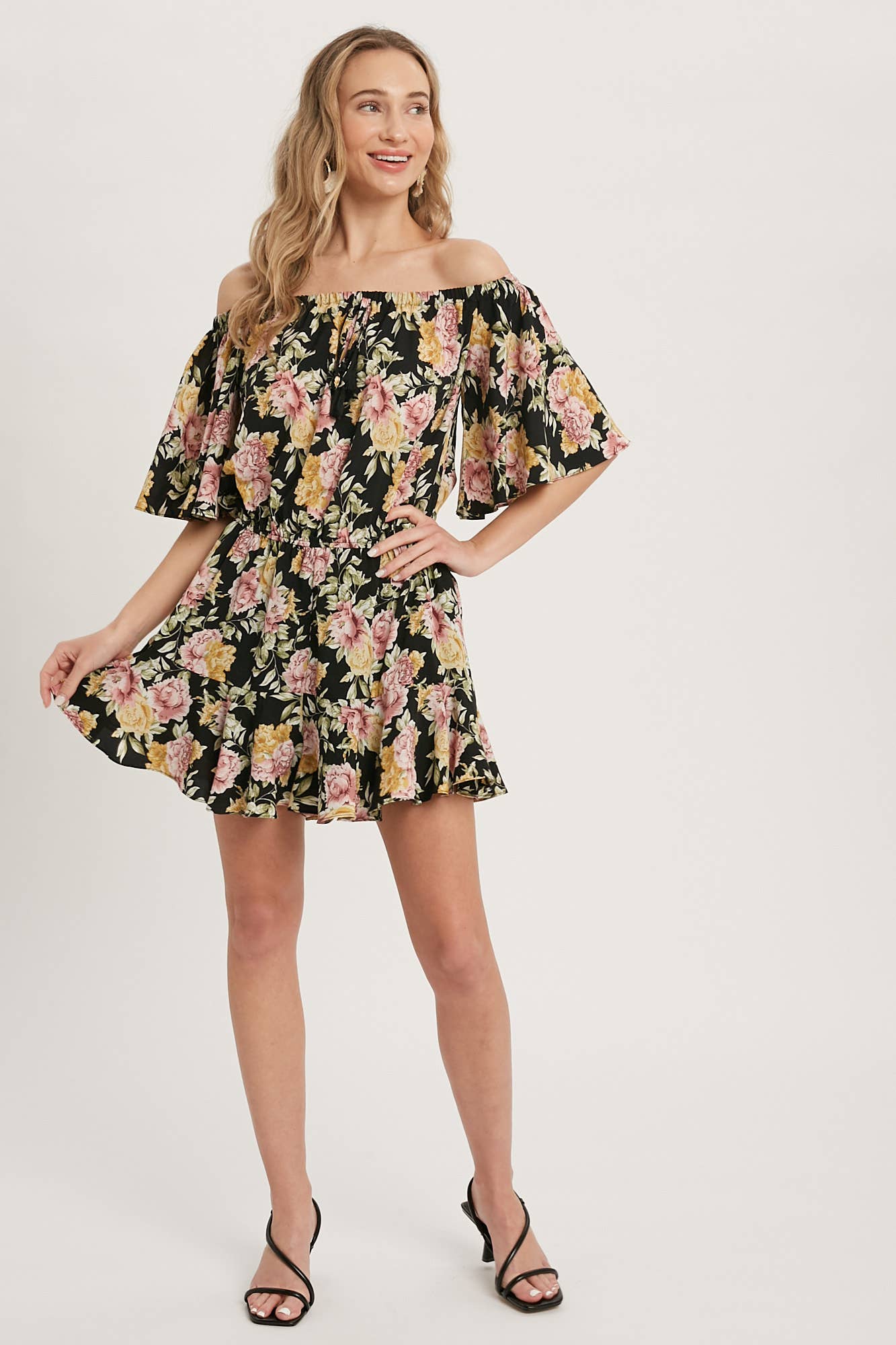 Floral Print Flare Romper