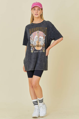 Acid Wash Nashville Graphic Tee