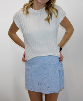 Eyelet Elegance Skort