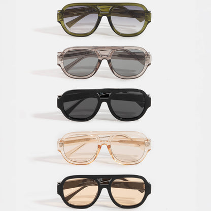 Thick Frame Aviator Sunglasses Set