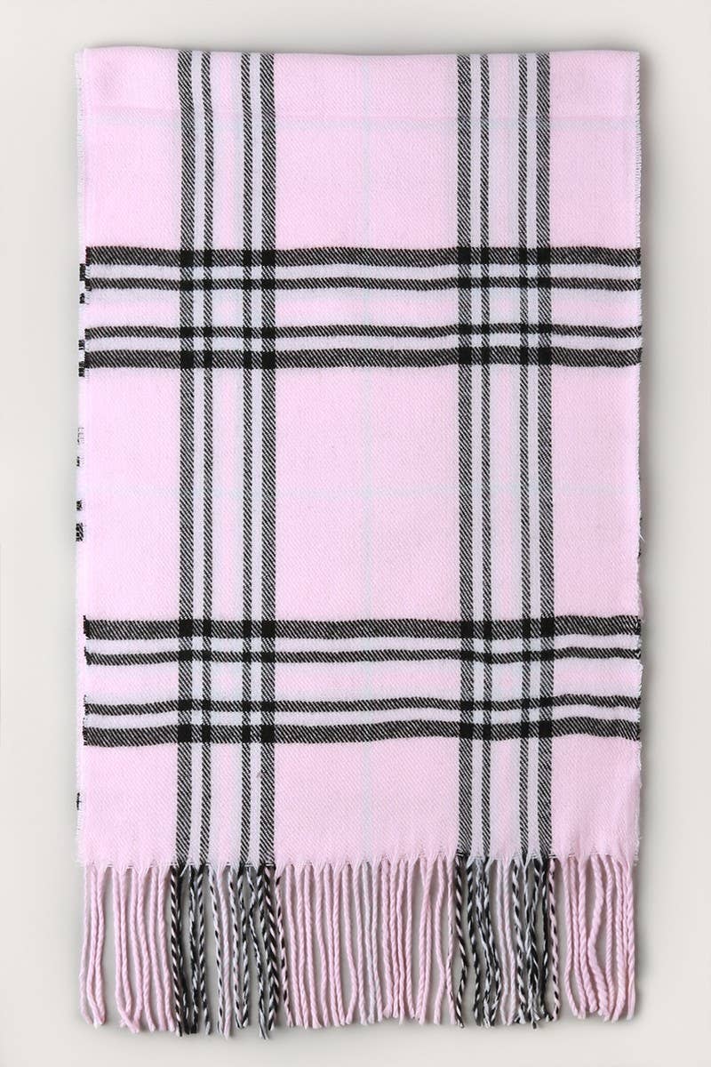 Cashmere Feel Plaid Pattern Scarf