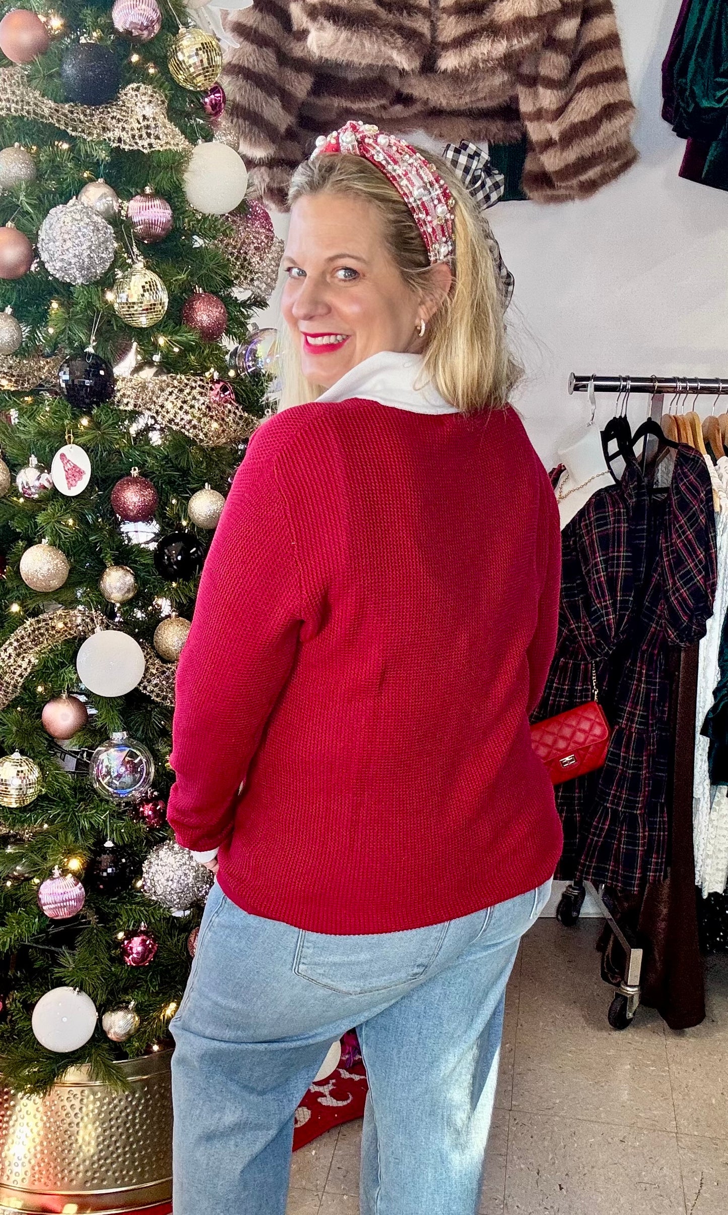 CUSTOM Chiefs Polo Sweater w/ Collar