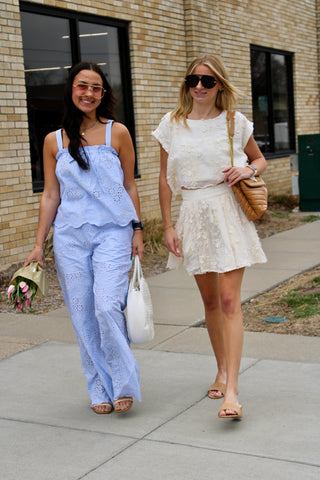 Sienna Striped Eyelet Tank
