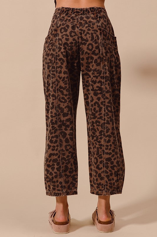 Two Toned Leopard Wide Pant