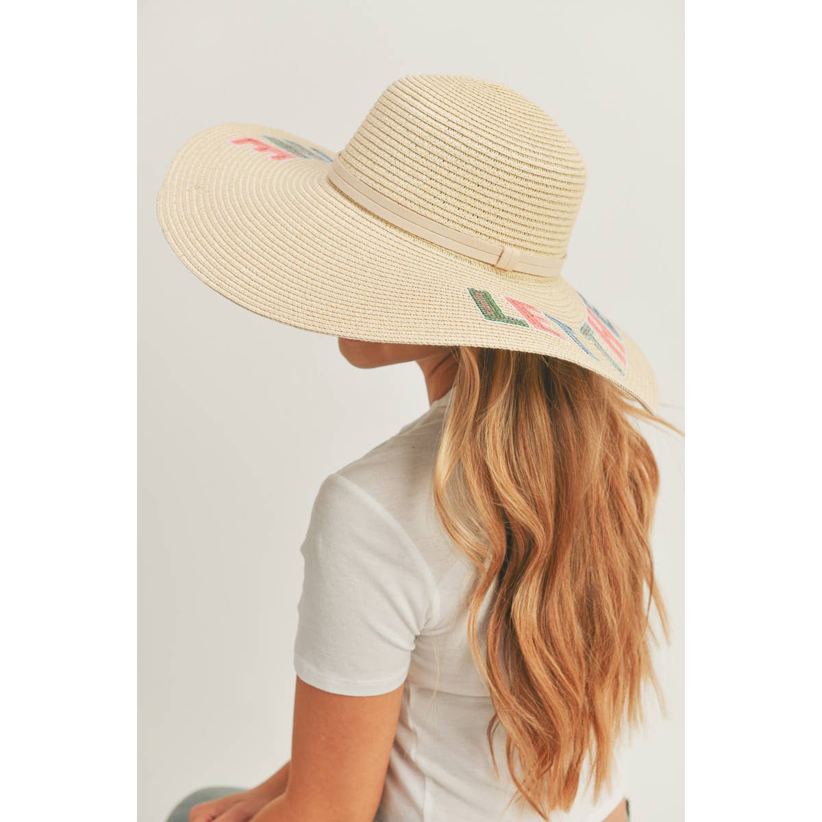 Let The Sunshine Braided Floppy Hat