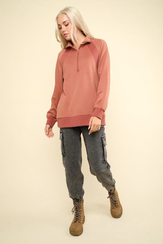 Plus Henley Sweatshirt