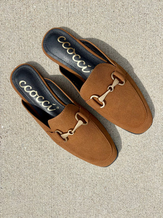 Eileen Horsebit Link Mule Flats