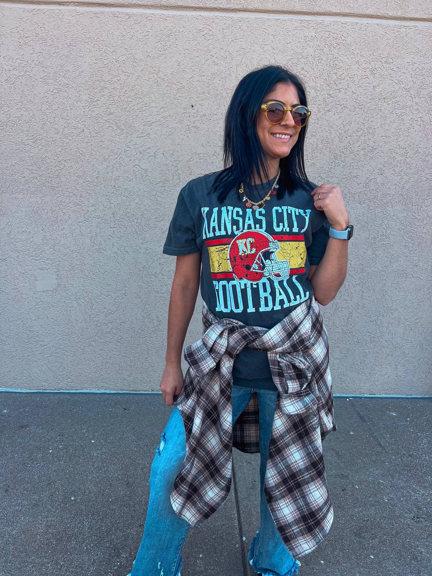 KC Football Block Tee