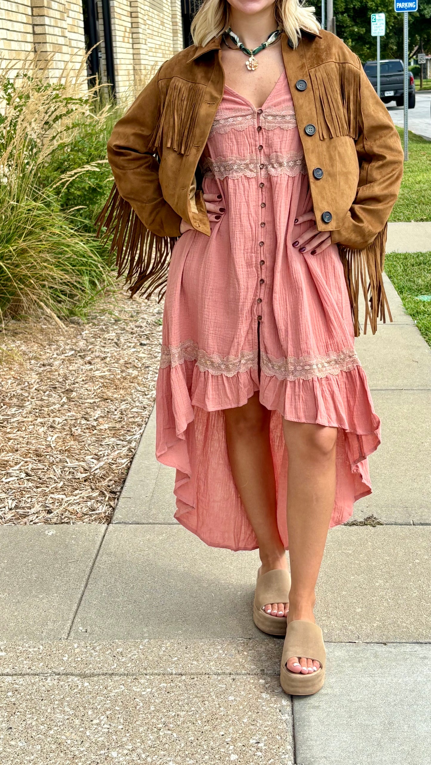 Brenen Boho High-Low Dress