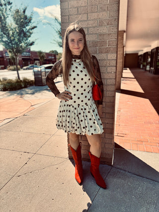 Frankie Polka Dot Sleeveless Bubble Dress