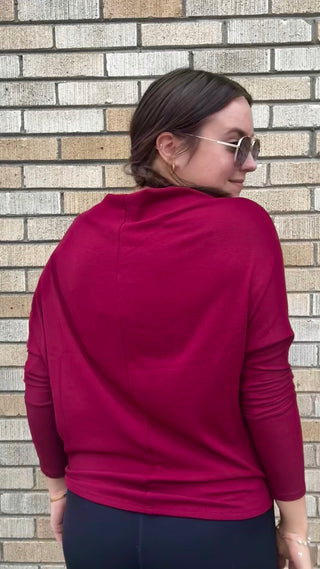 Frankie Dolman Sleeve Boat Neck Top
