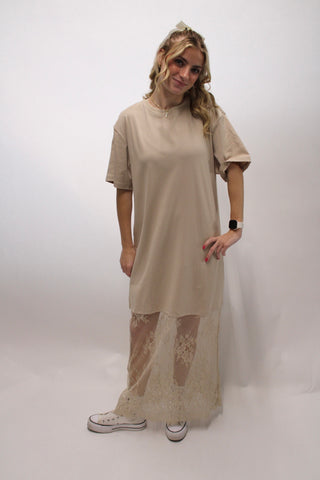Chloe Casual Chic Lace Maxi Dress