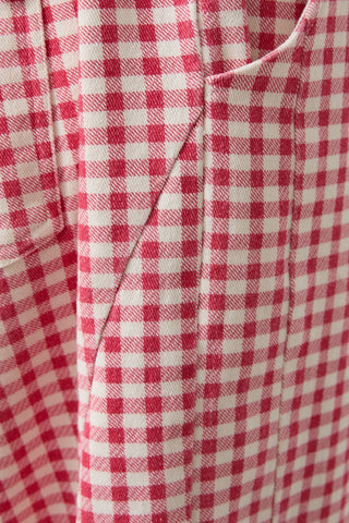 Cherry Picnic Gingham Barrel Pants