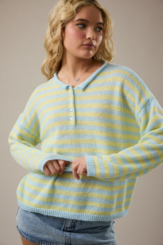 Camden Stripe Button Knit