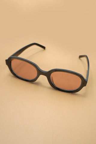 Oversized Oval Retro Frame Sunglasses
